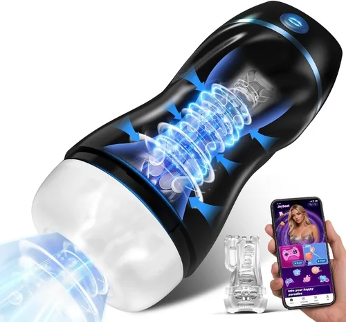 Miniatura 9 de EINSEO Masturbador masculino de succión, coño de bolsillo AI con 7 modos de juguetes para adultos Hands-free suction male stroker with 7 modes, 3D