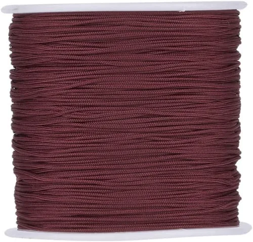 Miniatura 23 de Cheriswelry 100 yardas/rollo de cuerda trenzada de nailon de 0.031 in, color azul cielo claro, cordón de nudo chino, cuerda de cuentas