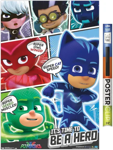 Miniatura 19 de Trends International PJ Masks - Póster de pared, 14.725 x 22.375 pulgadas, versión enmarcada de madera de granero