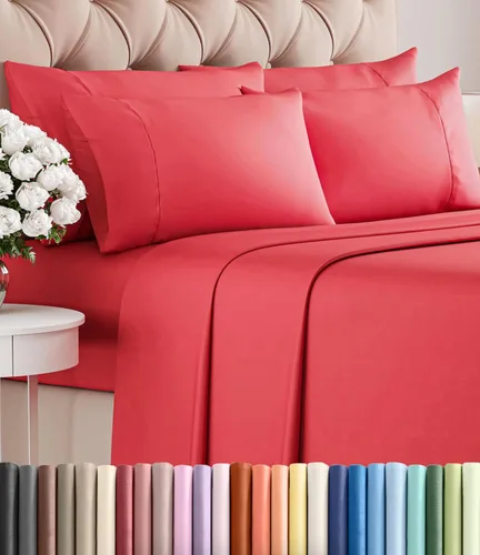 Miniatura 166 de Juego de sábanas Queen de 6 piezas, sábanas tamaño Queen, ropa de cama suave de lujo de hotel, refrescante, cómoda y transpirable, 1 encimera, 1 26