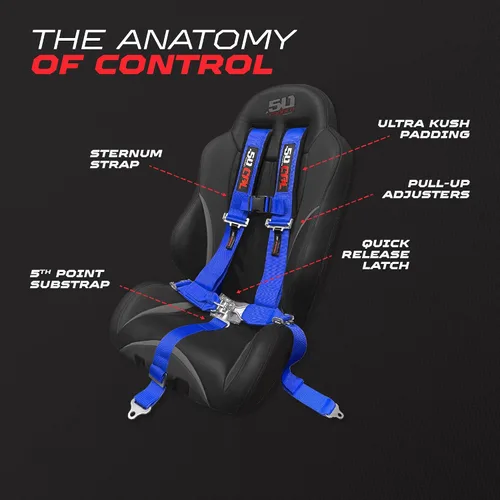 Miniatura 3 de 5 Point Harness for Bucket Seat & Bypass Plug for Bucket Seat, 9 Color Options, Compatiable with Canam, Racing Harness, UTV