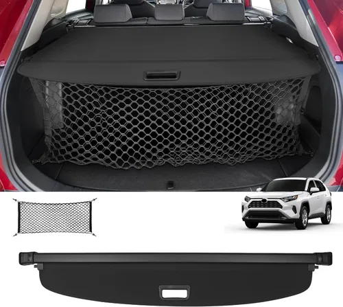 Sze Cubierta de Carga para Toyota RAV4 2019-2025 Accesorios Cubierta Retráctil de Maletero Negra Cubierta de Seguridad de Maletero Trasero Sombra