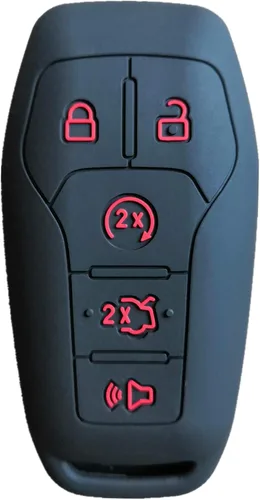 Funda para llavero Ford Mustang: Carcasa de silicona para control remoto de coche compatible con Ford Mustang Fusion Explorer Edge F150 Lincoln MKZ