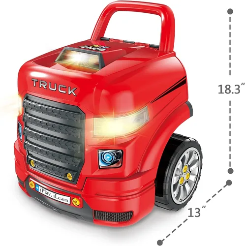 Miniatura 2 de iPlay, iLearn Juguete de motor de camión grande, juego de reparación mecánica para niños pequeños de 3 a 5 años, kit de construcción grande