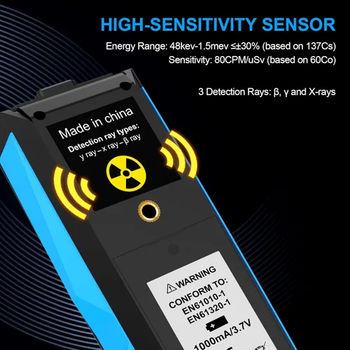 Miniatura 4 de Detector de radiación nuclear, MESTEK Geiger - Detector de radiación de dosímetro con pantalla dual digital y analógica, medidor de monitor de rayos