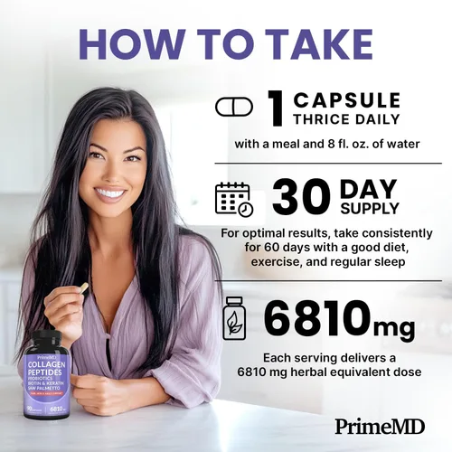 Miniatura 6 de Vitaminas 27 en 1 para la piel y las uñas (6810 mg) con biotina 10000mcg – Suplementos de colágeno para hombres y mujeres – Suplementos de queratina