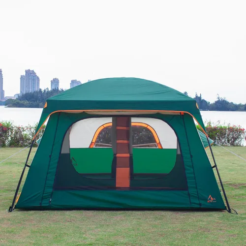 Miniatura 7 de KTT Extra Large Tent 6-10-12-14 Person(Style-B),Family Cabin Tents,2 Rooms,3 Doors and 3 Windows with Mesh,Straight Wall,Waterproof,Double Layer,Big