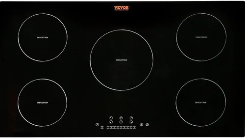 Miniatura 17 de VEVOR Placa de inducción, quemador eléctrico de encimera de 1800 W con 9 ajustes de potencia, estufa de control táctil de 2 quemadores, placa