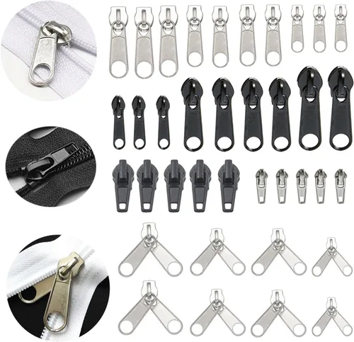 Miniatura 3 de YaHoGa Kit de reparación de cremallera de 143 piezas de repuesto con alicates de instalación para bolsos, chaquetas, tiendas de campaña, mochilas