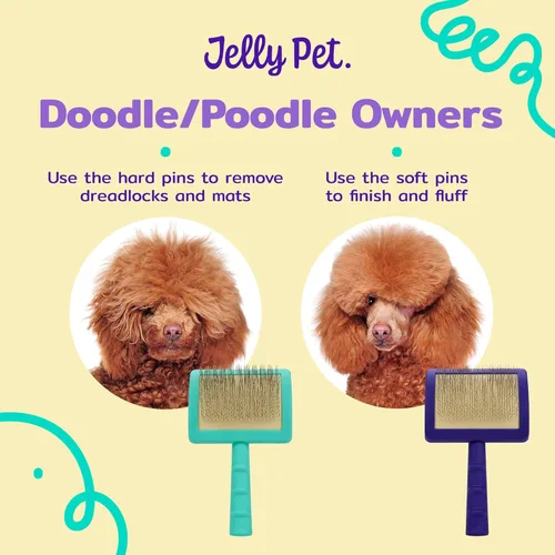 Miniatura 4 de Jelly Pet Cepillo universal deslizante para perros, cepillo de aseo para perros, elimina enredos y pelaje muerto, Tuffer Than Tangles Maltese