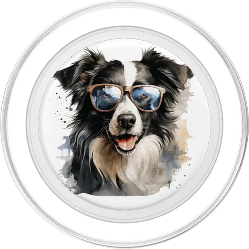 Miniatura 2 de Lentes con diseño de acuarela Border Collie PopSockets MagSafe PopGrip para iPhone