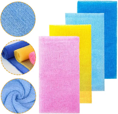 Miniatura 4 de 8 paños de baño exfoliantes de 35 pulgadas, toalla de baño de piel, toalla de ducha de nailon, esponja corporal para mujeres y hombres