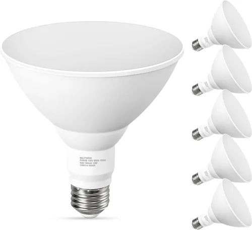 Miniatura 9 de GvvooHome - Bombillas LED de inundación PAR38 para exterior, equivalente a 100 W, 1050 lm, 5000 K, luz blanca de día, 13 W, intensidad regulable