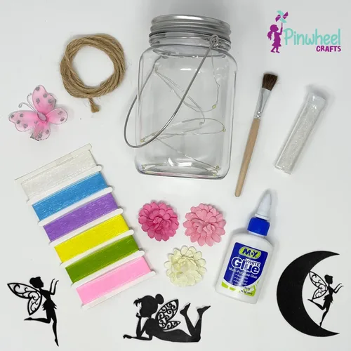 Miniatura 2 de Pinwheel Crafts Linterna de hadas de juguete para niños de 6 a 8 años de 8 a 12 años o más, haz tu propia luz nocturna, regalo de tarro de hadas