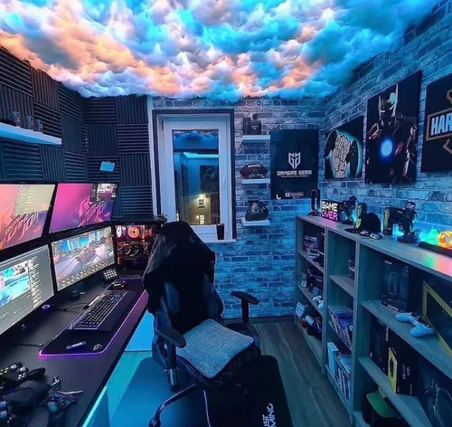 Miniatura 11 de FUSLITE Luz LED 3D Thundercloud, luces de nube de techo con control remoto, kit de bricolaje, nubes LED para techo, sala de juegos, dormitorio
