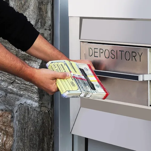 Miniatura 9 de Nadex Bolsas de depósito bancario a prueba de manipulaciones de 9 x 12 pulgadas con FRAUDSTOPPER - 4 indicadores de seguridad de manipulación