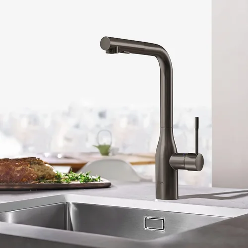 Miniatura 2 de Llave de baño de gran pico, 1 manija Essence en níquel cepillado InfinityFinish, 30271000