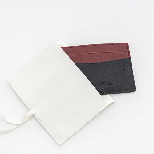 Miniatura 5 de COTRUNKAGE Cartera delgada de piel para tarjetas de crédito para mujer, Burgundy, Minimalista