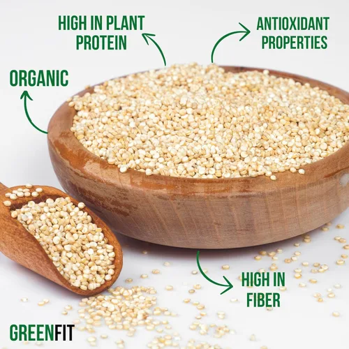 Miniatura 6 de Greenfit Royal - Quinoa blanca orgánica sin OMG, sin gluten, vegana y orgánica, proteína completa, alta fibra, quinua blanca baja en calorías