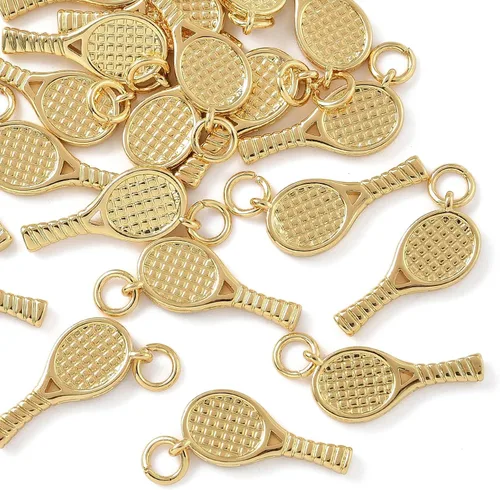 Miniatura 17 de UR URLifeHall 10 dijes de galletas de la fortuna, chapados en oro de 18 quilates y latón para hacer aretes, collares y pulseras