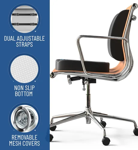 Miniatura 4 de Everlasting Comfort Cojín de asiento de espuma viscoelástica recomendado por médicos para sillas de oficina y automóvil, accesorios ergonómicos
