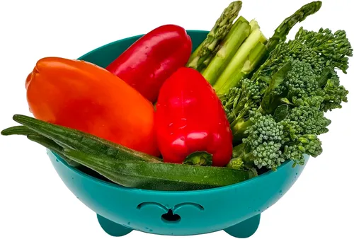 Miniatura 7 de Taza de ramen de 68 onzas para microondas, olla para fideos, vaporera para cocinar alimentos y verduras con colador removible, verde Sin BPA