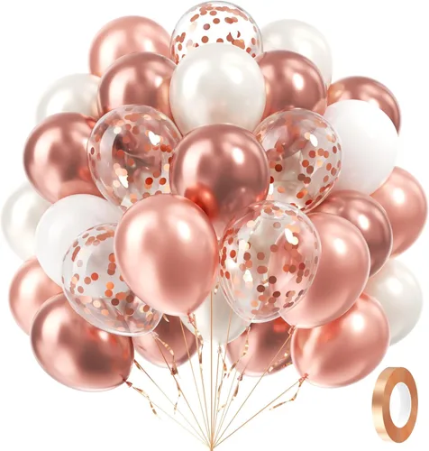 Miniatura 19 de 60 globos rojos y blancos de 12 pulgadas con globos de confeti blanco y rojo para boda, compromiso, Navidad, día de San Valentín, cumpleaños, Rojo
