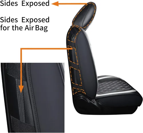 Miniatura 4 de Aierxuan Jeep Wrangler JK JL - Fundas para el asiento delantero, de ajuste personalizado, 2/4 puertas, para camionetas 2007-2026 Unlimited X Rubicon