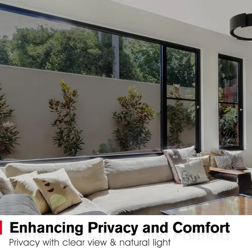 Miniatura 9 de Haton Película de privacidad unidireccional para ventana, tintado de ventana para el hogar, bloqueo UV solar, control de calor, película reflectante
