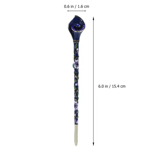 Miniatura 2 de Happyyami Pinzas para el pelo de boda Retro Cloisonne Metal aleación pelo palillo decorativo fiesta disfraz accesorios para el cabello damas mujeres