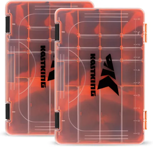 KastKing Cajas de aparejos, caja de plástico, caja organizadora de almacenamiento de plástico con divisores extraíbles, almacenamiento de aparejos