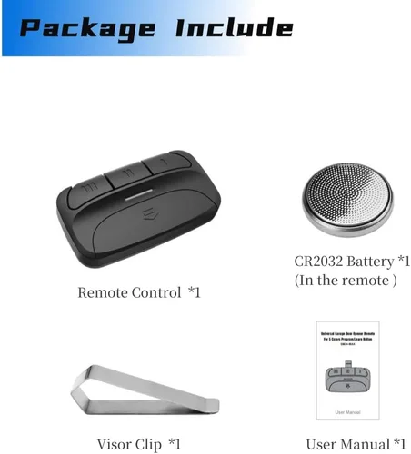 Miniatura 6 de Control remoto de puerta de garaje de 3 botones, compatible con LiftMaster Chamberlain Craftsman para puerta de garaje, tiene botón de aprendizaje