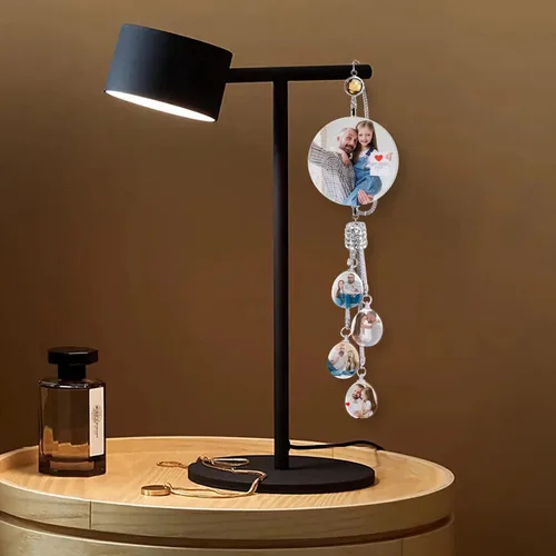 Miniatura 4 de Decoración de espejo retrovisor con foto personalizada: adornos de diamantes para mujer, accesorios lindos para automóviles