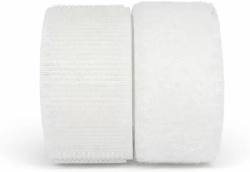 Miniatura 4 de Cinta de velcro blanca de 1 pulgada de ancho, no adhesiva, de nailon blanco de 1 yarda de longitud, juego de sujetadores de tela para bolsas