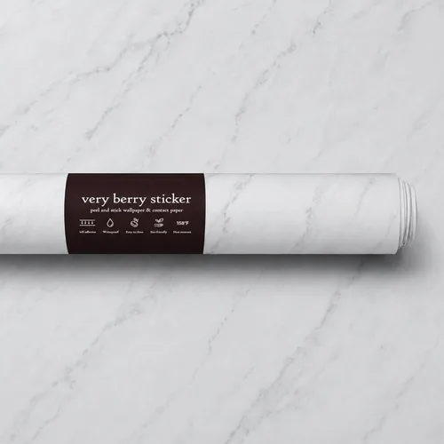 Miniatura 10 de Papel de contacto de mármol Very Berry Sticker (Blanco, 15.7" x 78", 1 paquete) Envoltura de encimera despegar y pegar, vinilo impermeable, amigable