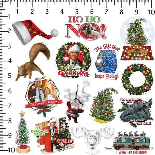 Miniatura 2 de National Lampoon's Christmas Vacation - Paquete variado de 100 calcomanías de vinilo grandes de lujo, calcomanías troqueladas para laptop, botella