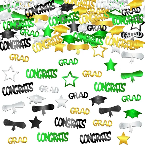 Miniatura 32 de KatchOn, Confeti de graduación negro brillante 2026 – Paquete de 500 Confeti de graduación 2026 decoraciones de graduación 2026 Decoraciones