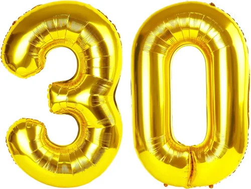 Miniatura 468 de Globo de cumpleaños número 4 dorado de 40 pulgadas, globos gigantes del número cuatro 14 24 34 40 44 2024, globos grandes de lámina de mylar para Oro
