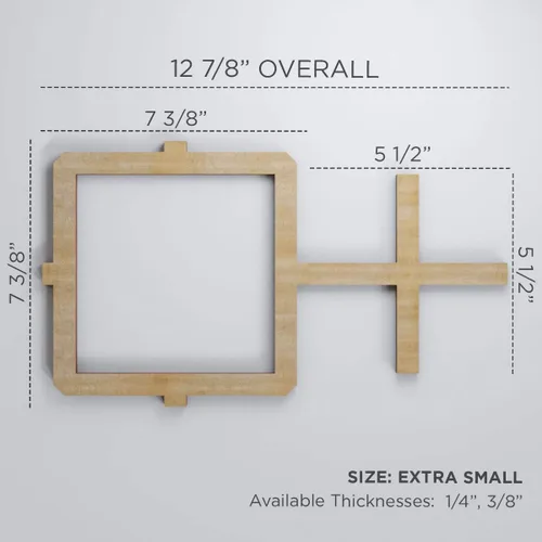 Miniatura 2 de 12 7/8"W X 7 3/8"H Carlisle Carlisle Carlisle Decorativos Paneles De Pared De Madera De Calado, Roble Rojo rojo (Red Oak)