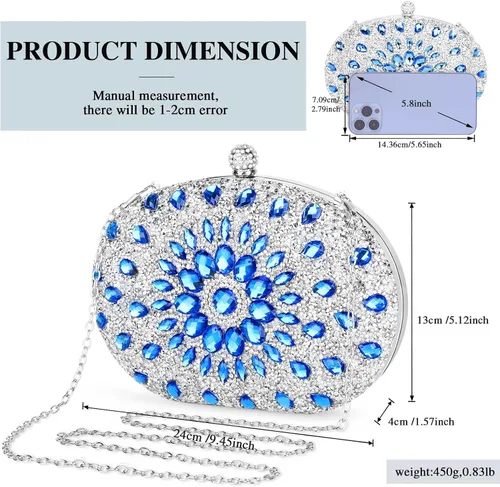 Miniatura 7 de Evening Bag, Azul Real
