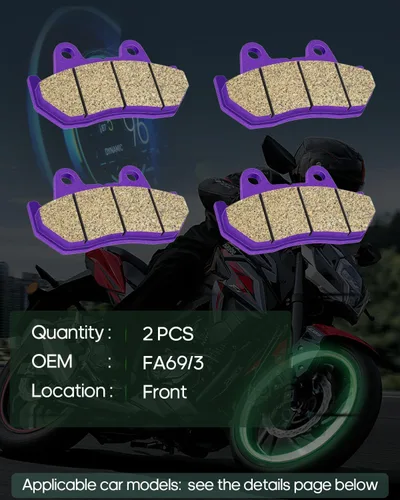 Miniatura 2 de SCITOO Pastillas de freno de fibra de carbono para Honda GL1200, 84 85 para Honda GL1200A, 86 87 para Honda GL1200I, 85 para Honda GL1200L, 86