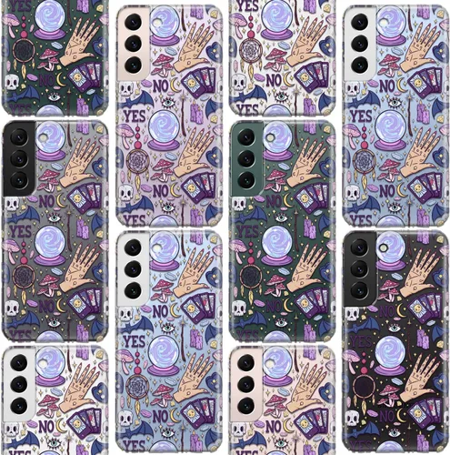 Miniatura 7 de Funda para teléfono compatible con Samsung Galaxy S25 S24 S23 Ultra S22 Plus S21 FE S20 Note 20 Witchcraft Dreamcatcher Tarot tarjetas, parachoques