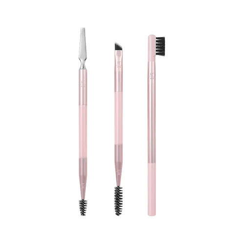 Set de brochas para cejas de Real Techniques, para levantar cejas, rellenar y dar estilo, brochas de doble punta, kit completo para cejas, consigue