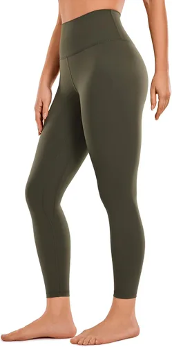 Miniatura 4 de CRZ YOGA Leggings de entrenamiento para mujer con sensación de desnudez cepillada de 25 pulgadas, pantalones de yoga de compresión de cintura alta