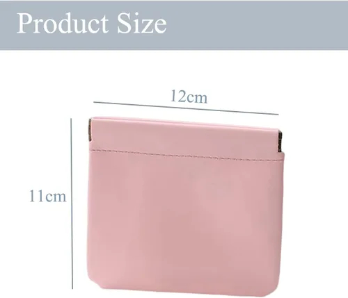 Miniatura 7 de Bolsa de Cosméticos de Bolsillo, Bolsa de Maquillaje de Cuero Impermeable con Cierre por Presión, Organizador Portátil de Artículos de Aseo