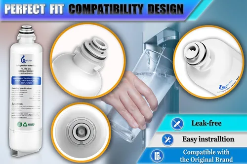 Miniatura 5 de BORPLFTR50 Repuesto para filtro de agua Bosch Ultra Clarity Pro, compatible con filtro de agua para refrigerador 11032531 12033030 BORPLFTR55