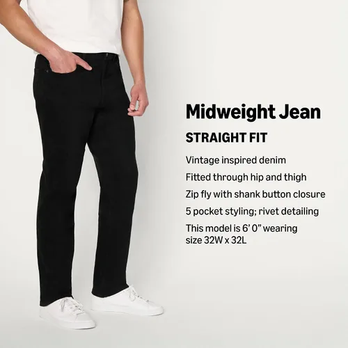Miniatura 4 de Amazon Essentials - Pantalones vaqueros de elástico bajo de corte recto para hombre