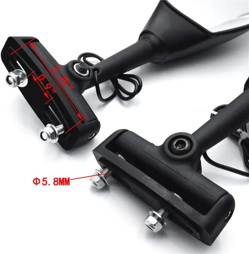 Miniatura 5 de Para CBR600 CBR900/929/954 Suzuki GSXR 600/750 BANDIT SV1000S Katana 600 motocicleta lente transparente mate LED señal de giro espejo integrado