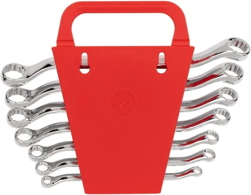 Miniatura 4 de TEKTON Juego de llaves de extremo de caja de desplazamiento de 45 grados con soporte, 7 piezas (0.236-0.748 in) WBE24407