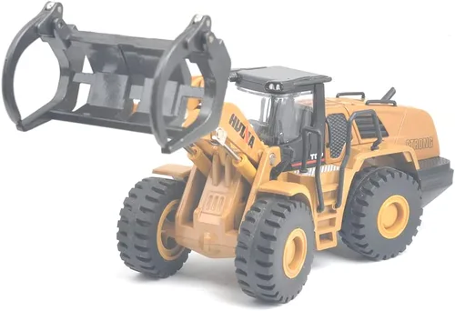 Miniatura 11 de Ailejia Modelos de aleación de juguete de camión articulado con volquete y excavadora a escala 1/50, vehículo de construcción, modelo de ingeniería